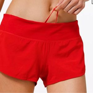 Red lululemon Speed Up 2.5 size 10 euc